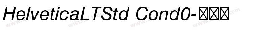 HelveticaLTStd Cond0字体转换